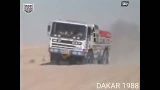 DAF Turbotwin X1 (1,220 hp) with Dutch driver Jan de Rooy jumping through the desert.