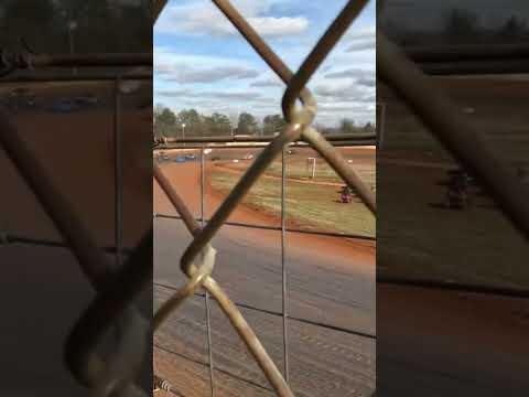 Three wide battle for the lead at 411 motor speedway! #racing #car #motorsport #dirtcar #dirttrackin