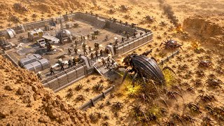 Massive Bug Invasion vs Human Fortress (HARD DIFFICULTY) | Starship Troopers: Terran Command