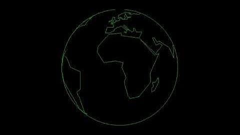 Spinning Globe Borland Turbo C Graphics Hercules Graphics