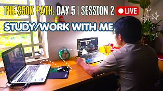 Celebrity Study/Work With Me | Day 5 (Session 2) | Realistic Deep Work | No Talking Net Worth