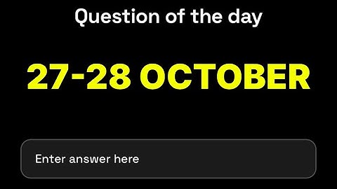 Dropee Question of the day 27 October | Dropee Question of the day Today | #dropee |
