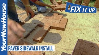 Paver Sidewalk Install - Fix It Up