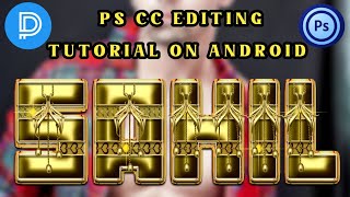 Ps touch editing tutorial  new glass font editing tutorial  glass font name editing fardeen Designer