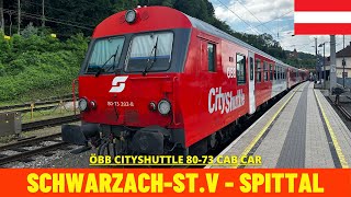 Cab Ride SchwarzachSt. Veit  SpittalMillstättersee (Tauern RailwayAustria)train driver's view 4K
