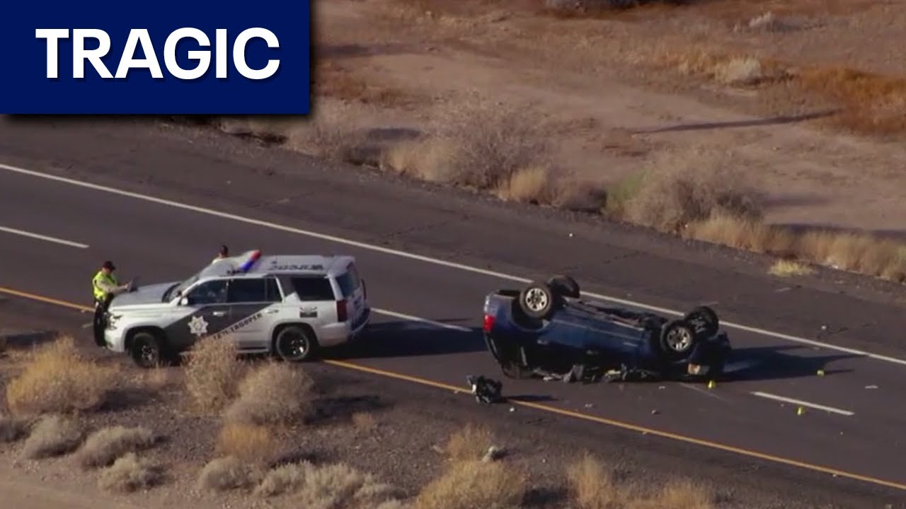 Child dies in rollover crash on I-10 south of Phoenix - YouTube