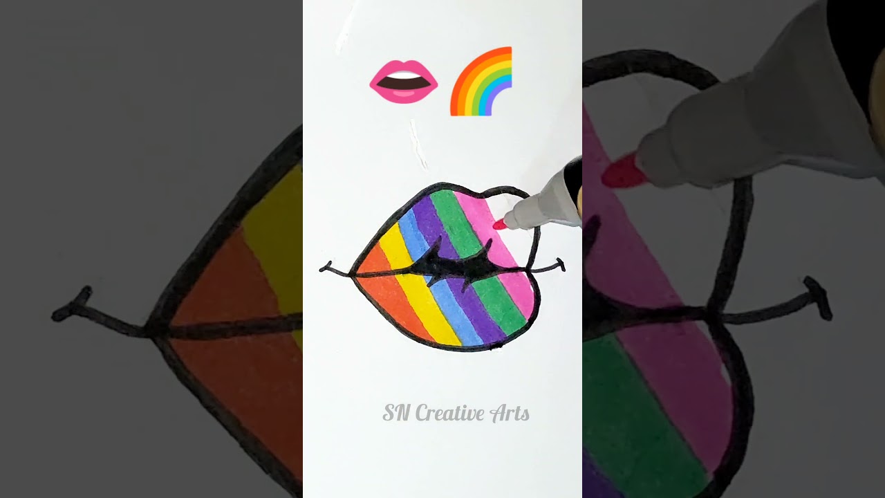 Satisfying lips art 👄🌈 