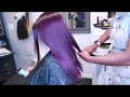 Refreshing Purple color using LIGHTENER ON NATURAL CURLS and JOICO ORCHID COLOR