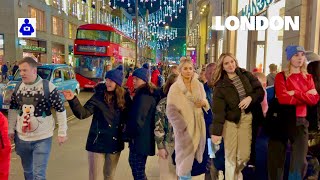 London Best Christmas Lights 2022 ⭐️ Oxford Street Christmas Shopping | London Walking Tour [4K HDR]