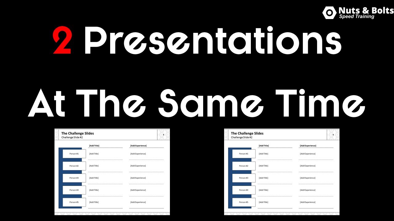 how to display 2 powerpoint presentations at the same time