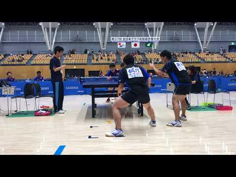 【卓球】英田・飯野組(青嵐クラブ)VS松岡・高橋組(カヴァヌーラ)【第1セット目】