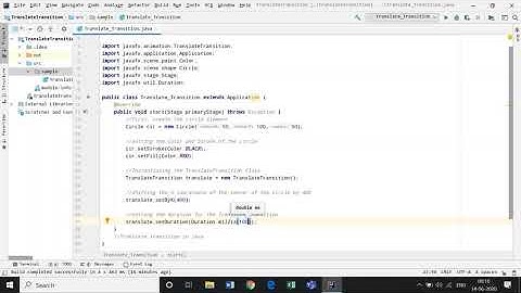 Translate Transition using JavaFx | Animation in Java