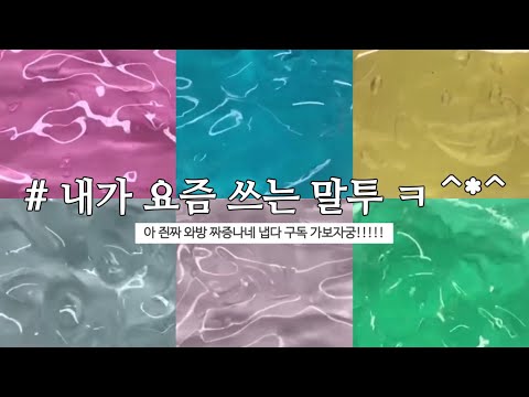 내가 요즘 쓰는 말투ㅋ (부제 : 내가 요즘 빠진 말투) 와방 짜증나네 냅다 구독 가보자구우!!!!