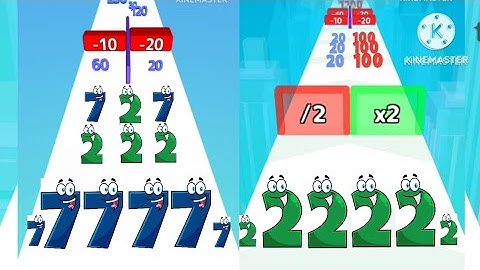 number master game Run Merge Challange 3D Gameplay New satisfying mobile games, Math Games #game