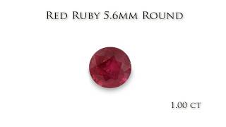5.6 mm Natural Red Ruby 1.00 ct