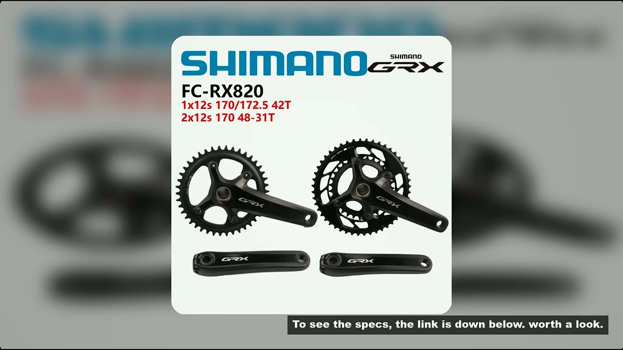 Shimano GRX Crankset FC-RX820 1x12s 170/172.5mm 42T 2x12s 170mm 48