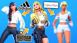 I Recreated Popular Clothing Brands On Fortnite Skins Gucci Calvin Klein Adidas Youtube