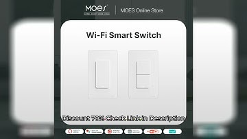 MOES Tuya Wi-Fi Smart Light Switch US Single Pole Push Button Wall Switch Work With Alexa Google Hom