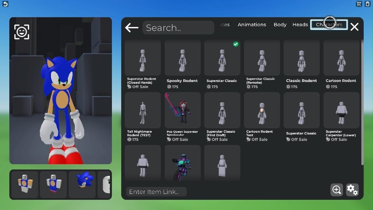 How to make sonic and shadow in Roblox