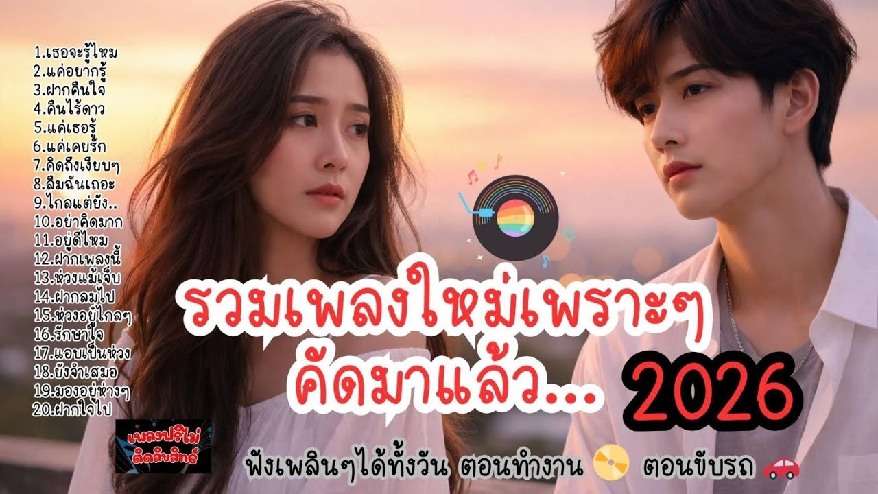 รวมเพลงใหม่เพราะๆคัดมาแล้ว   20 เพลง 💔#โอบกอดตัวเอง #เพลงฮีลใจ #กำลังใจให้ตัวเอง#เพลงฟรีไม่ติดลิขสิ