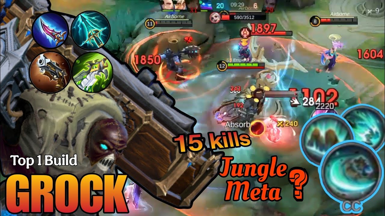 Grock is op in jungle lane ।। Grock Gameplay in solo mythic rank ।। 