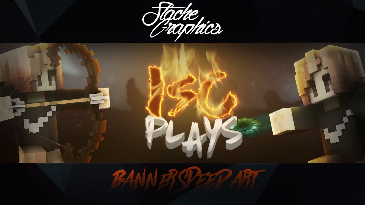 Minecraft Banner Speed Art Isc Plays Photoshop Cinema 4d