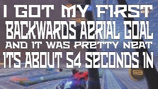 BACKWARDS AERIAL FINALLY! (rocket league Goals  / Saves / m9's)