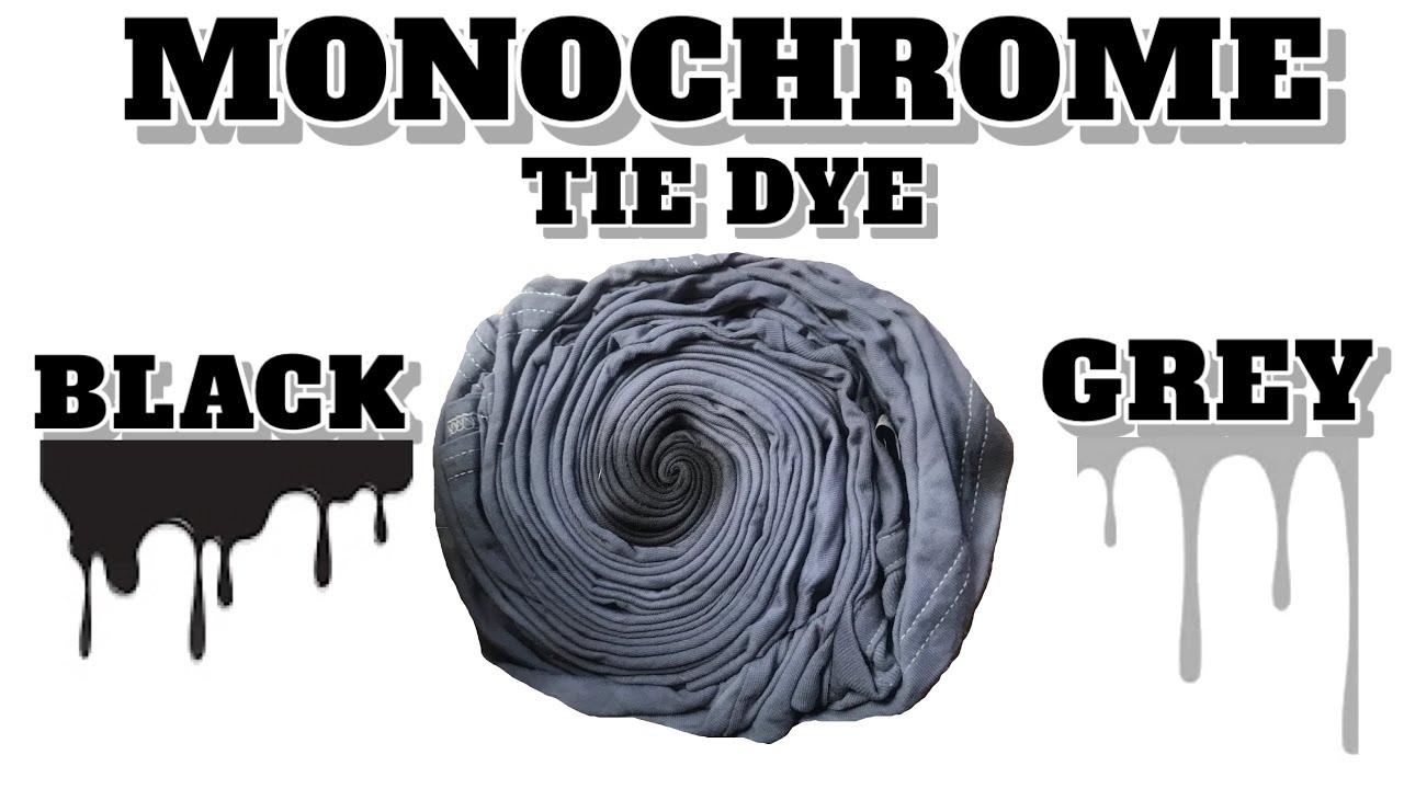 How to Tie dye : Black and Grey Spiral Stripes (Quick Tutorial)