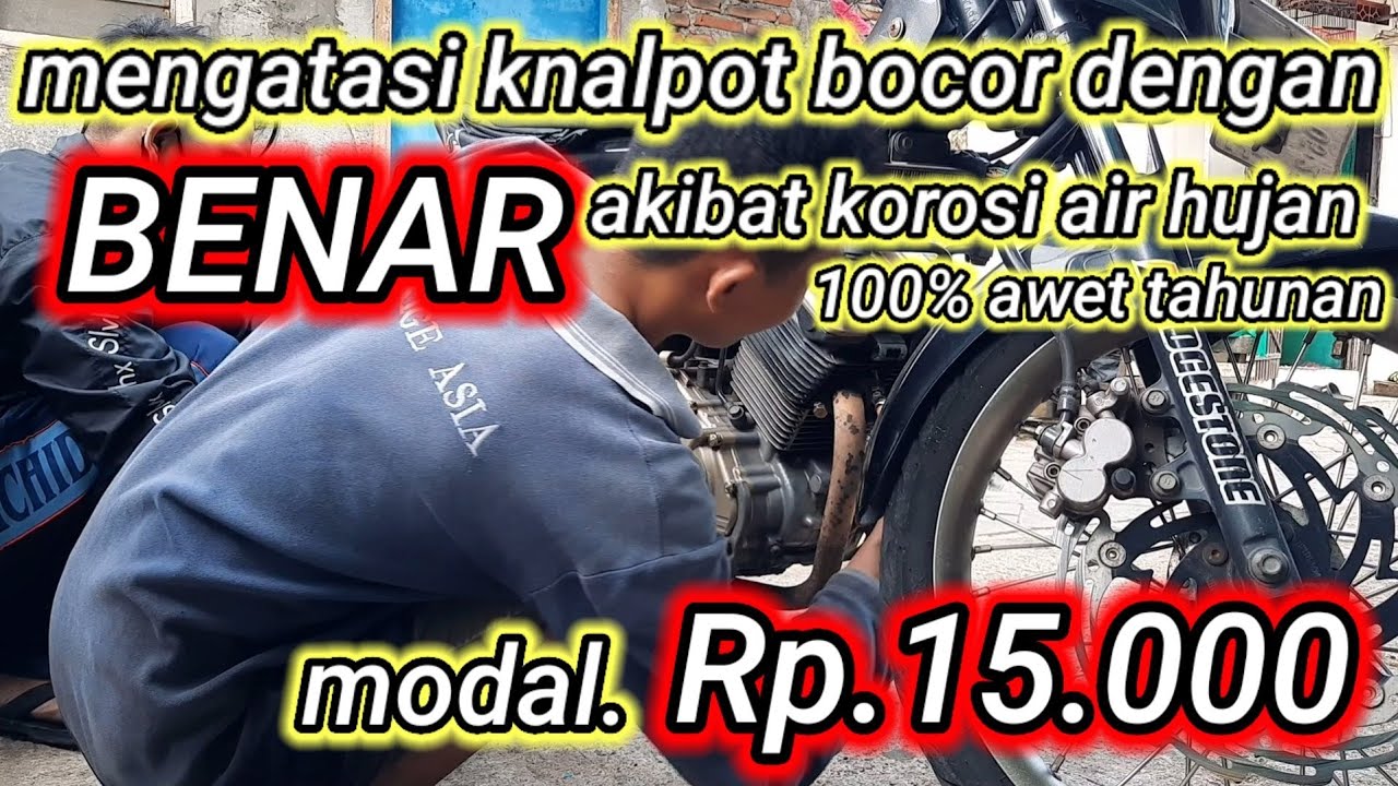cara mengatasi knalpot yang bocor dengan benar 