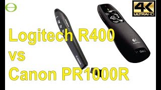 bijlage dosis kan niet zien Logitech R400 versus the Canon PR1000R laser pointer remote presenter. -  YouTube
