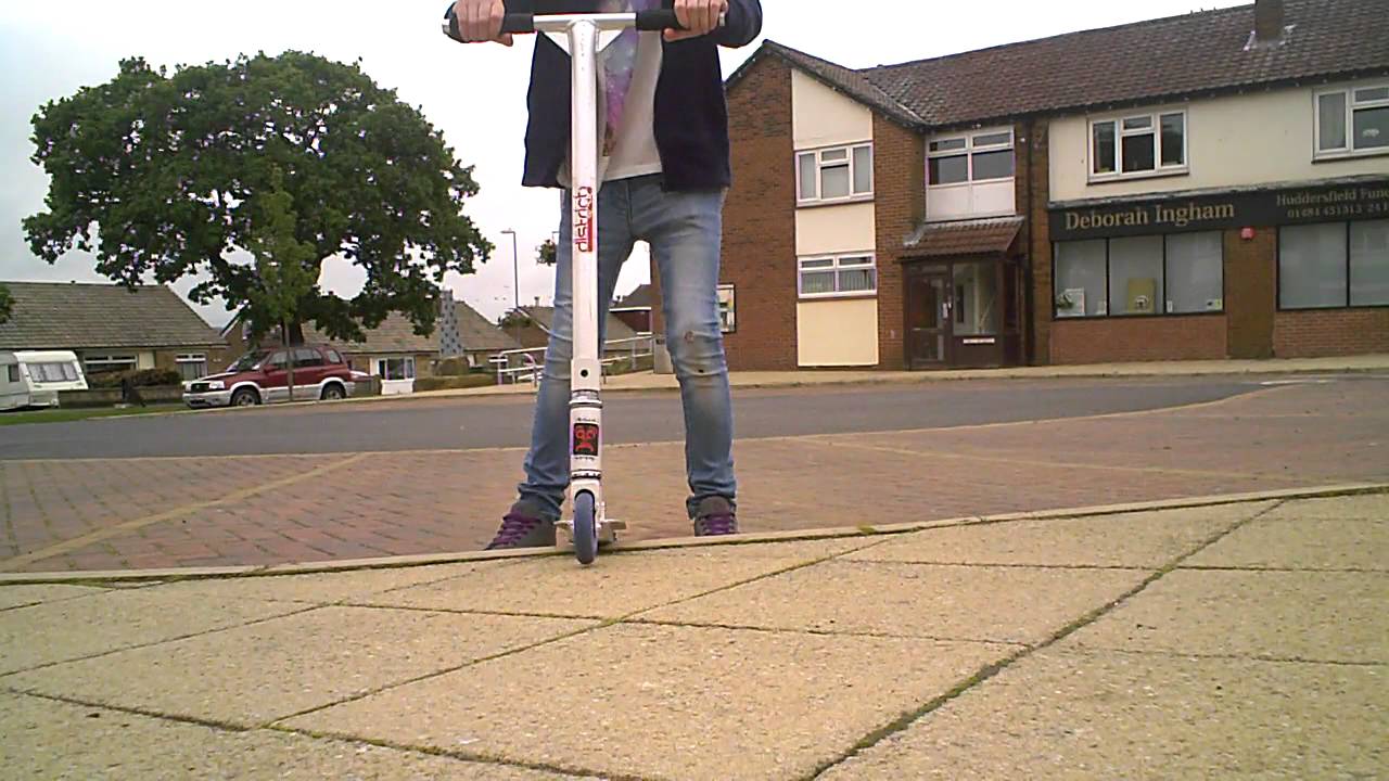 how to do a curb stall on a scooter YouTube