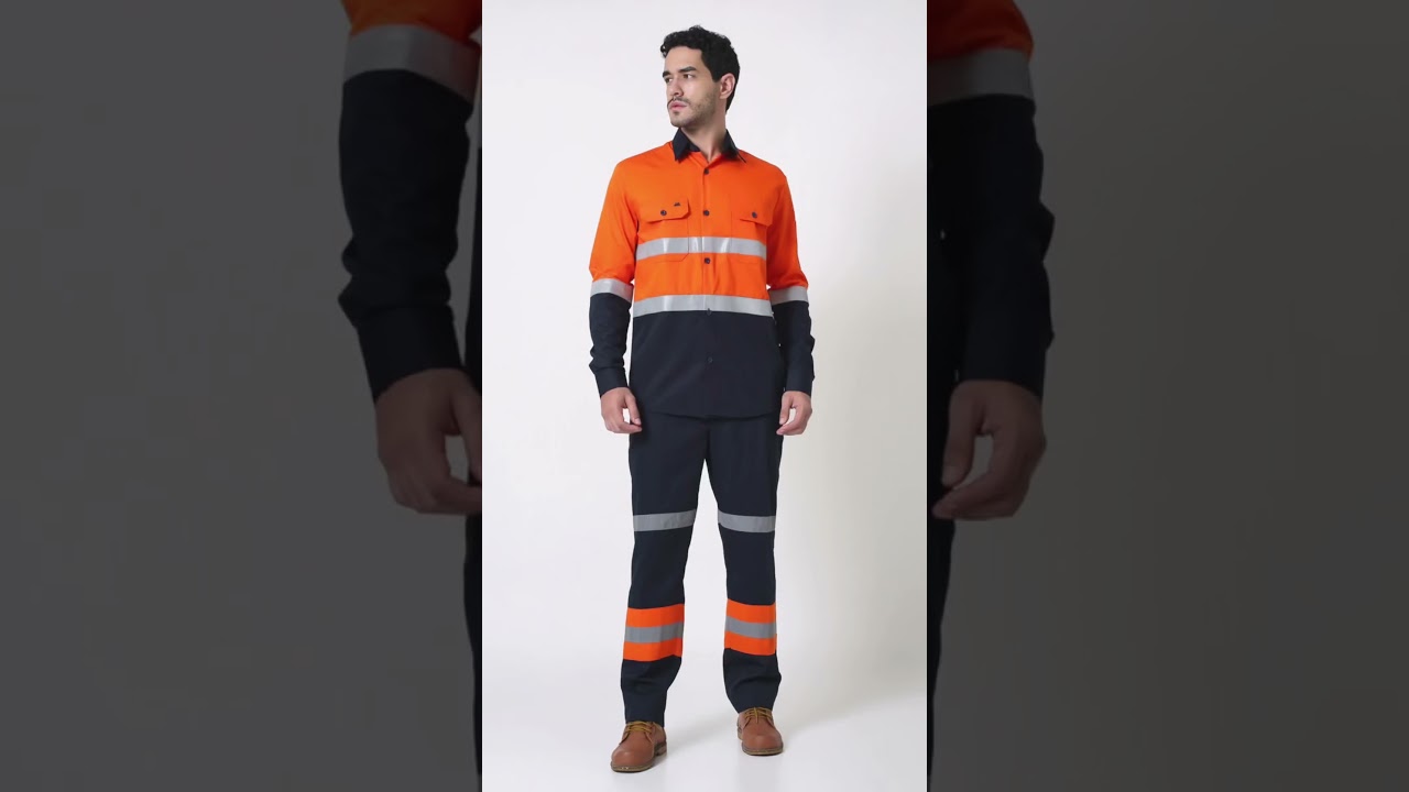 Wearpack Safety Orange Navy – Seragam Kerja Standar Industri | Mokoworkwear