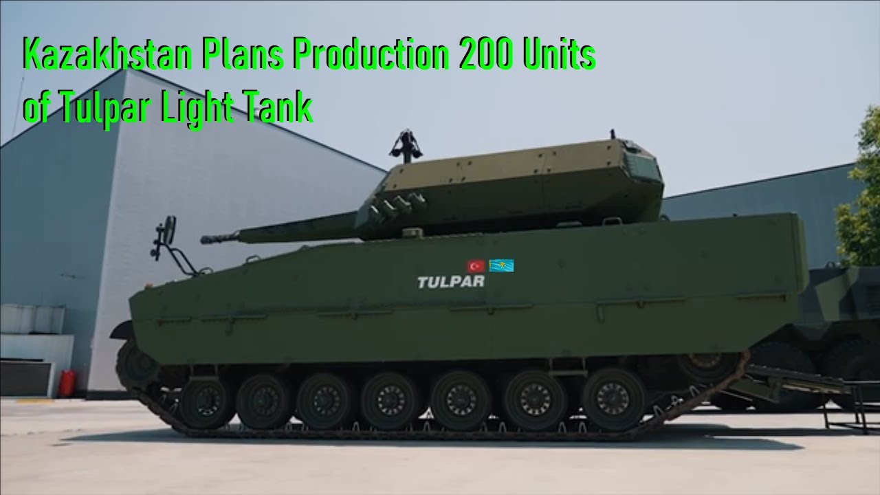 Казахстан планирует производство 200 единиц лёгкого танка «Тулпар», вездехода «Таймас» 8×8 и везд...