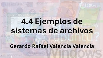 4.4 Ejemplos de sistemas de archivos