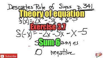 TN New Syllabus Class 12 Maths | Exercise 3.7 | Sum 6 | Unit 3 | Theory of Equation | சமன்பாட்டியல்