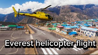 Everest base camp helicopter flight || lukla Airport || base camp to Lukla helicopter flight ||