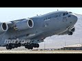 C-17 Globemaster III Cargo Aircraft Take Off and Landing U.S. Air Force
