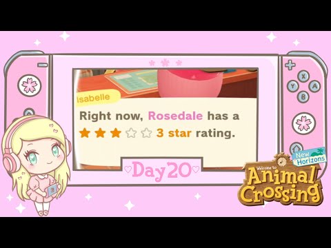 Rosedale hit 3 stars!♡ | Animal Crossing New Horizons Playthrough Day 20🏝️