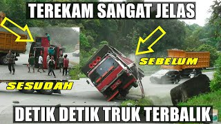 VIRAAALLL !!! DETIK DETIK TRUK TERBALIK DI SITINJAU LAUIK
