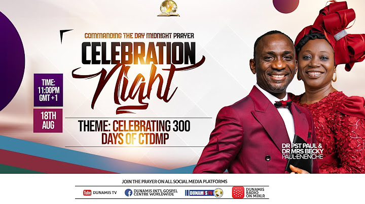 MID NIGHT PRAYER COMMANDING THE DAY-CELEBRATION NIGHT. 18-08-2024
