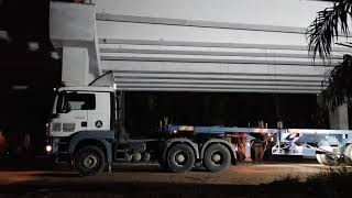 Launching U BEAM (26 METER) LOAD59 TON Site projek (WCE,IJM) NIGHT Work 300T&160T#launching #wce