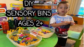 DIY SENSORY BINS | 2+ YEAR OLD | HOW TO MAKE A SENSORY BIN | DOLLAR TREE SENSORY BIN HAUL |
