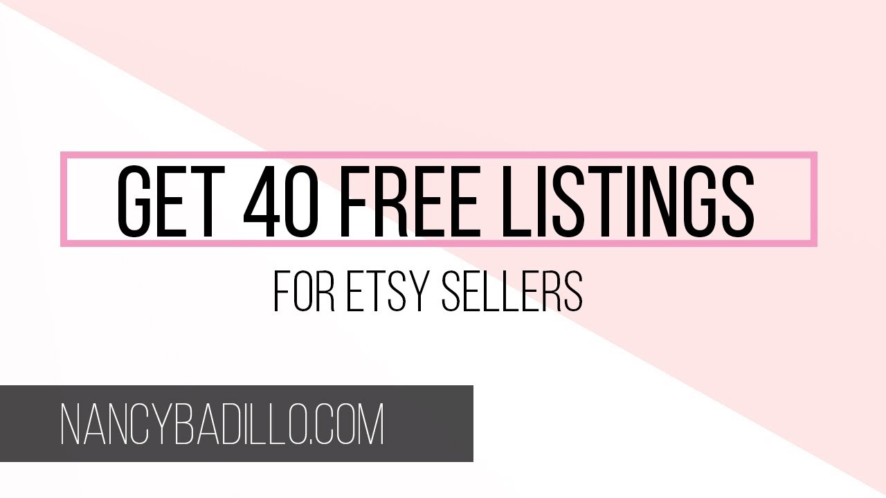 Get 40 Free Etsy Listings Promo Code Below YouTube