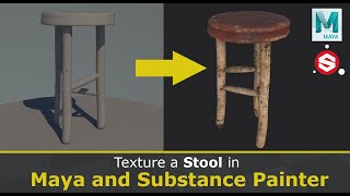 Texture a Stool using Maya 2022 and Substance 3D Painter