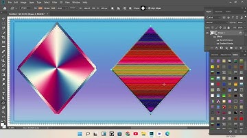 How to make a repeated triangle design shape tutorial Adobe Photoshop 