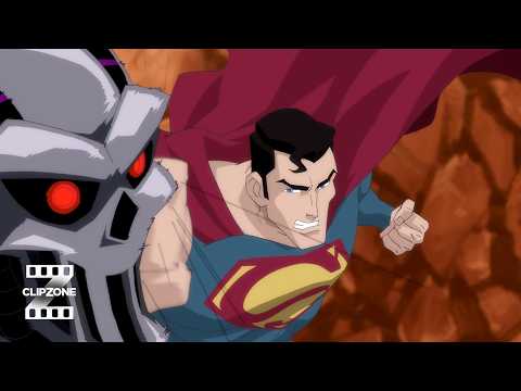 Superman: Unbound | Superman Vs. Brainiac's Drone | ClipZone: Heroes & Villains