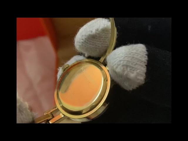 Tory Burch Reva Bangle watch how to replace top ring Full view - YouTube