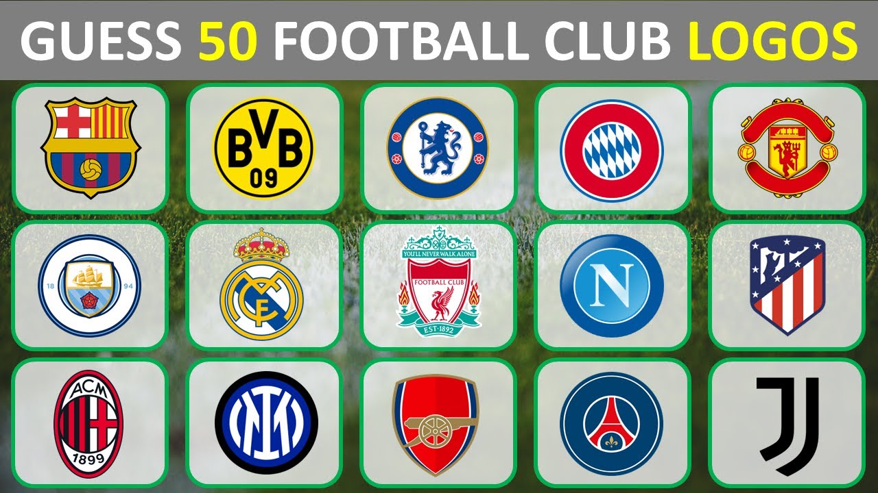 Guess 100 Football Club Logos in 10 Minutes (Football Quiz) 