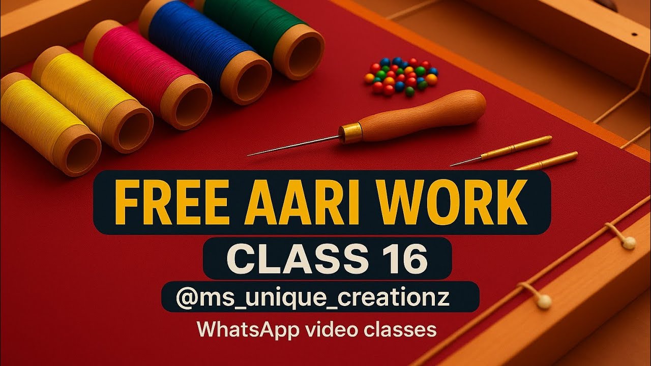 Class 16 ✨FREE Aari Work Class | Basic to Advance Aari Stitches | Tamil Tutorial✨