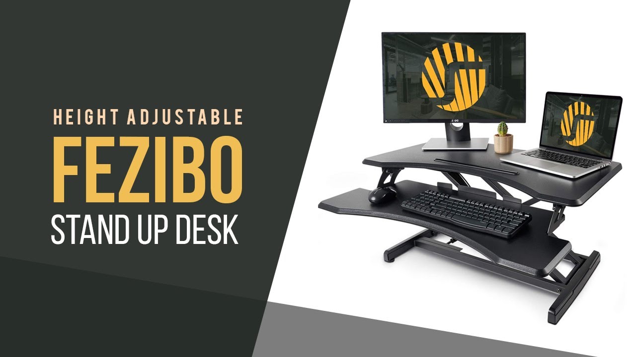 FEZIBO FZ-SD07W-H Height Adjustable Standing Desk (33 inches)